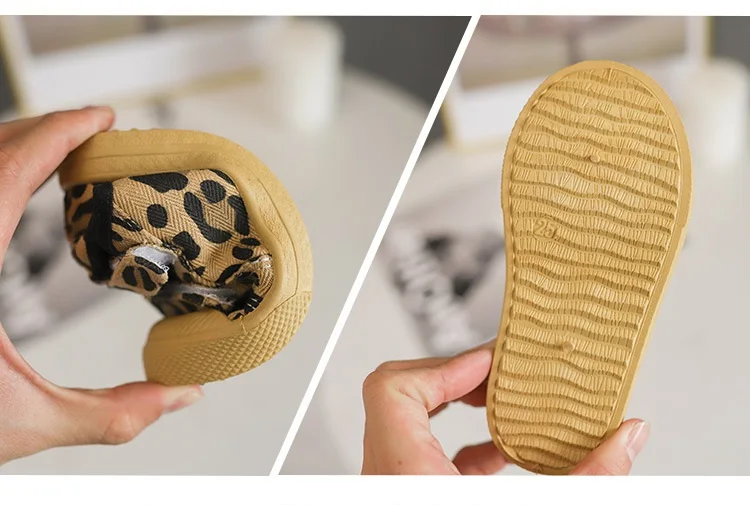 COZULMA обувь для девочек Leopard кеды детские модные кроссовки для мальчиков дети Нескользящие повседневная обувь Дети Hook & Loop обувь размер 21-30