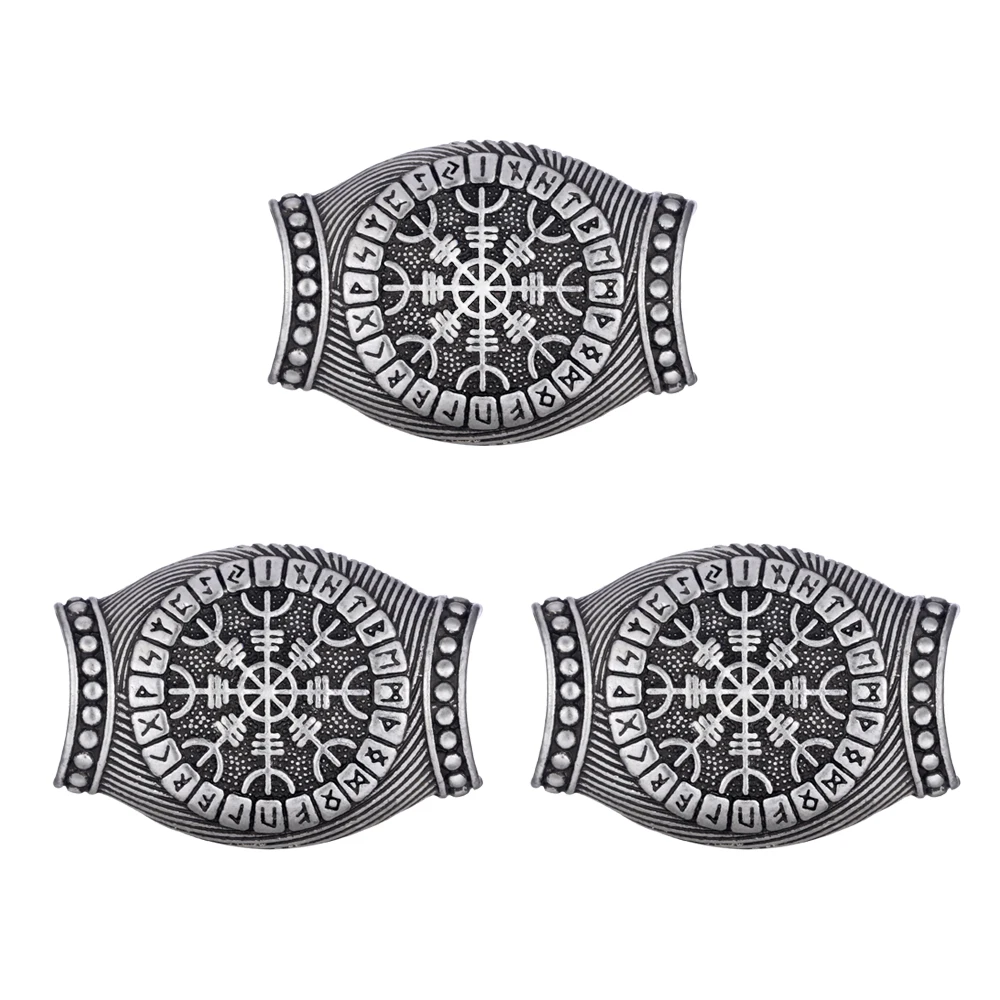 

1Pc Viking Runes Scandinavian Norse Nordic Runes Compass Beads Charms for Bracelets Making for Jewelry DIY for Crafts Design