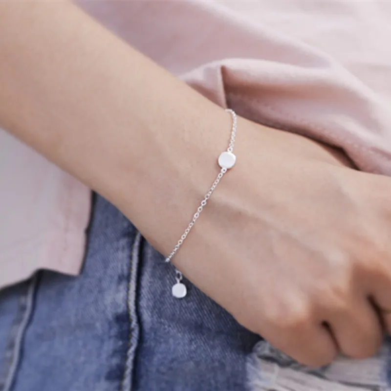 Женский браслет ручной работы из серебра 925 пробы с тонкой цепочкой|bracelet silver|bracelet