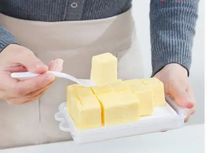 

Butter box baking cheese box rectangular refrigerator freezer with lid butter dish