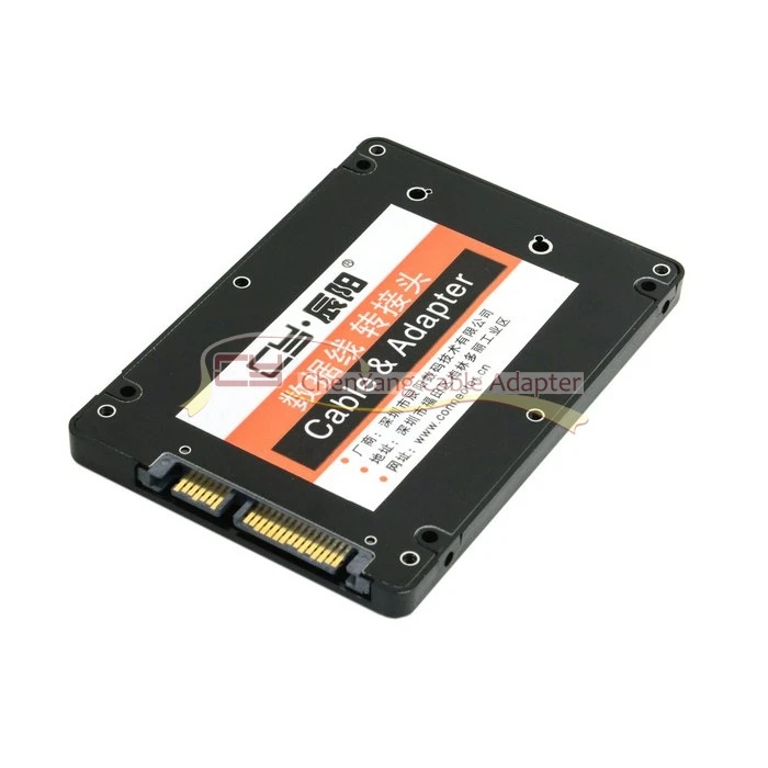 Мини PCI-E mSATA SSD до 2," SATA жесткий диск чехол адаптер конвертер для Intel samsung Asus черный