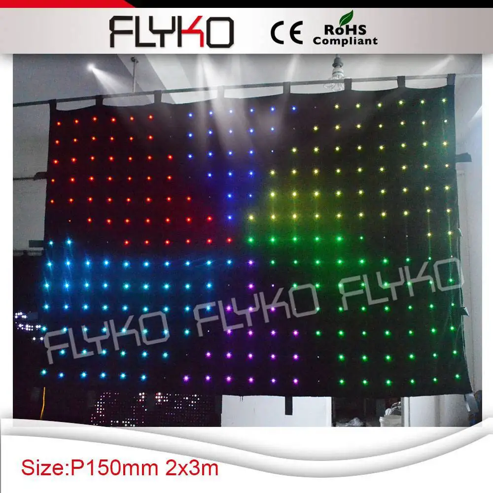 

Free shipping SD Card controllor RGB Tri color LED Vision Curtain cloth