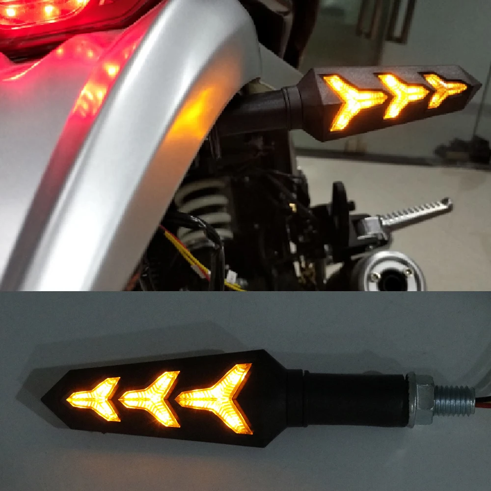 NEW Motorcycle Led Amber Turn Signals Waterproof Turn Lights LED Flowing Water Flicker Led Lamp Motocross Lights Signal Lamp (24)