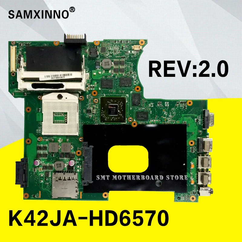 K42JA REV: 2 0 для For Asus K42J A40J X42J A42JLaptop Материнская плата хорошо протестирована HD5730 /