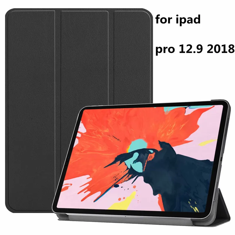 Для iPad Pro 12 9 2018 Модный чехол из искусственной кожи ультра тонкий с тремя