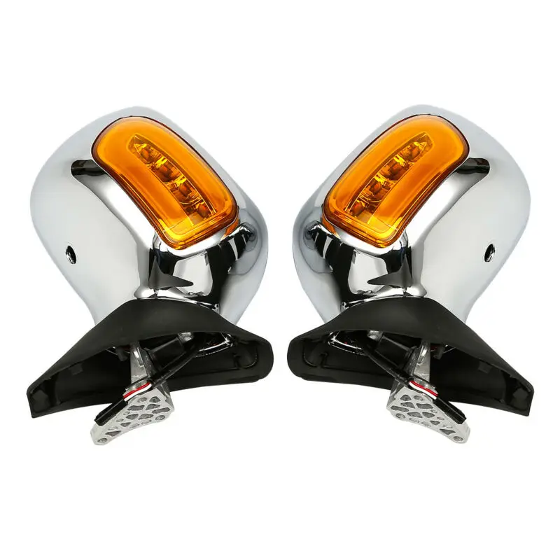  Motorcycle Rear View Mirrors with LED Turn Signals For Honda GL1800 Goldwing 1800 F6B 2013-2017 - 33051275335
