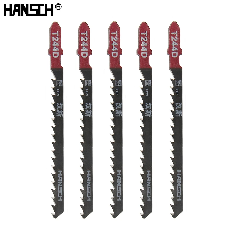 

5 Pcs 100mm Jig Saw Blades T244D Fast Cutting Wood For Bosch Metabo Dewalt Makita Economic Power Tools