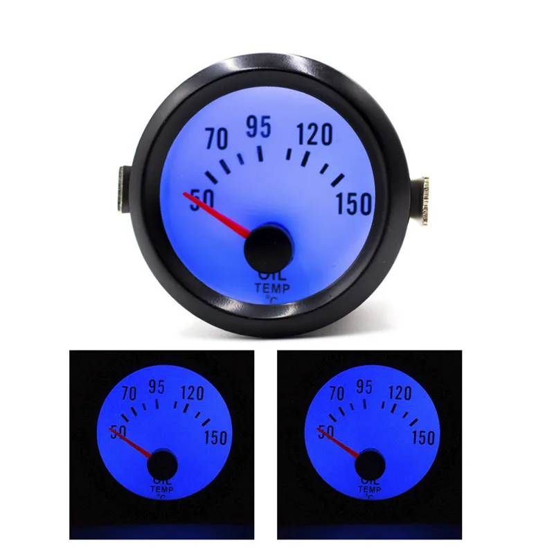 

CARPRIE Oil Temperature Gauge 1pcs 6015BL-B 50-150C 52mm Car Universal Pointer Inch Dials dropship 19A9