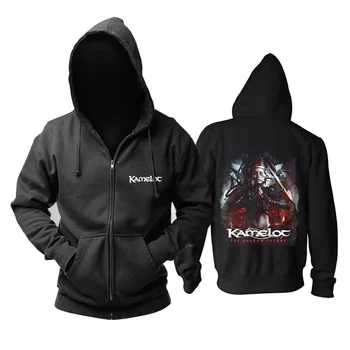 

Bloodhoof Kamelot power metal New black zipper hoodie Asian Size