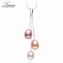 Подвеска из стерлингового серебра 925 пробы, ожерелье из натурального пресноводного жемчуга для женщин, ювелирные изделия из жемчуга, лучшие подарки