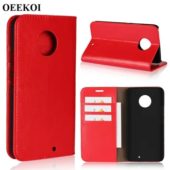 

OEEKOI Crazy Horse Genuine Leather Wallet Flip Case for Moto G7 Play/G7/X4/G6/G6 Plus/G5/G5s/G5s Plus/G5 Plus