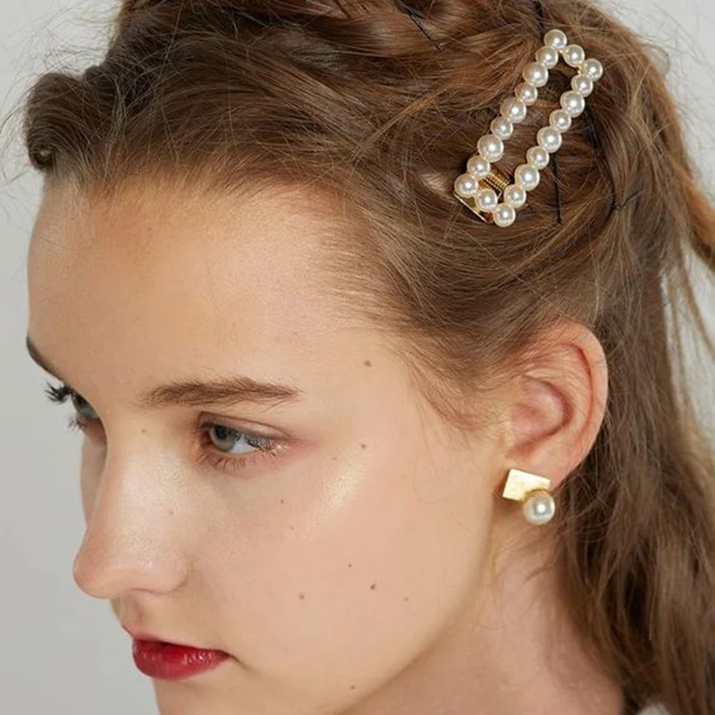 Женские заколки для волос FASHIONSNOOPS с искусственным жемчугом аксессуары