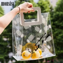 Monsisy Роскошные прозрачные женские сумки из ПВХ Прозрачные сумки-тоут водонепроницаемые сумки-шопперы школьные книги дорожные пляжные сумки