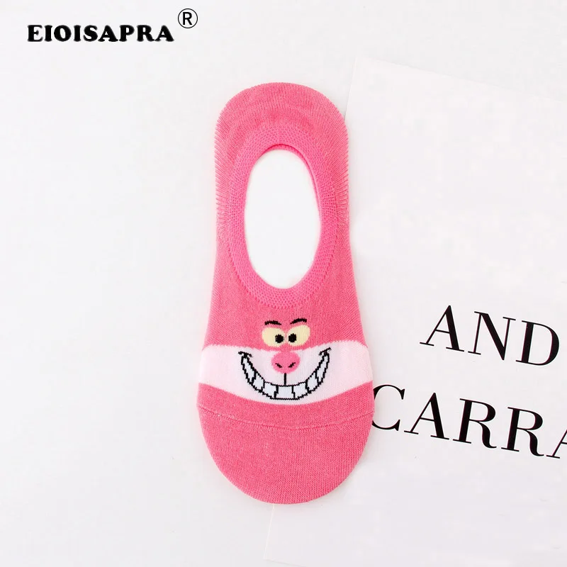 

EIOISAPRA Spring/Summer Cute Cartoon Invisible Ship Socks Women Comfortable Kawaii Cartoon Socks Calcetines Mujer Non Slip Socks