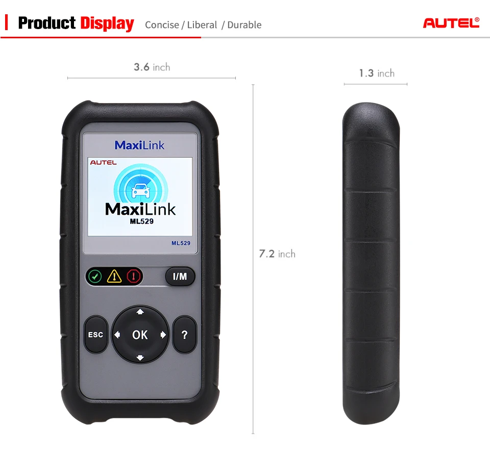 Autel Maxilink ML529 диагностический сканер инструмент OBDII EOBD OBD2 автоматическая проверка свет двигателя DIY код ошибки чтения с повышенной режим 6