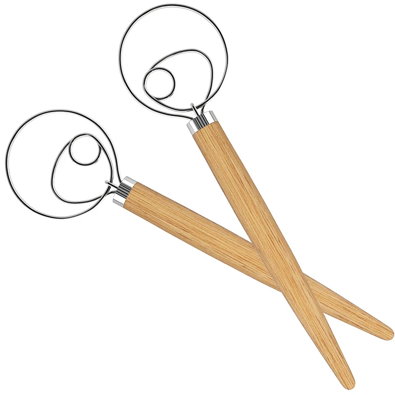 

Pastry Blenders Stainless Steel Dough Blender Whisk Beater Wood Handle Coil Mixer Bread Stir Bakeware Kitchen Accesories Gadgets