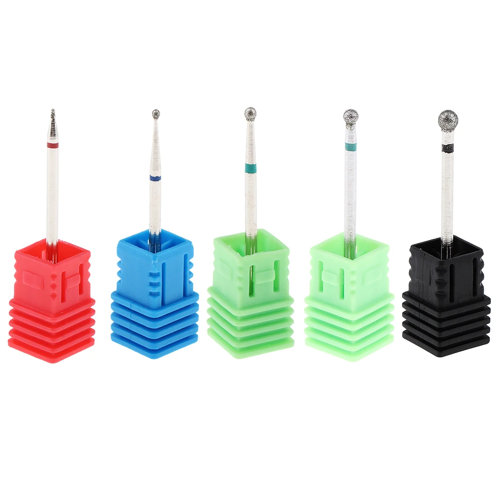 Emery Carbide Nail Drill Bits Set Less Dust Acrylic Nail File Drill Bit Manicure Pedicure for