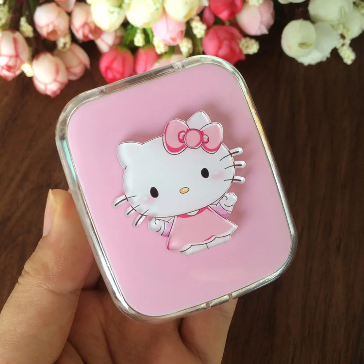 Новый милый дизайн Hello Kitty чехол для контактных линз замачиваемая коробка