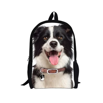 

Cute 3D Animal Border Collie Dog Printed School Bags For Teen Boys Girls Casual Lap Top Schoolbags Children Bookbagssumka