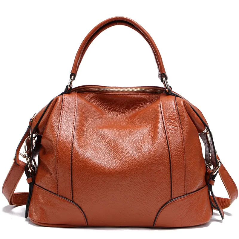 Genuine Leathern Vintage big handbag shoulder bag designer Retro Bags