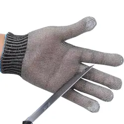 Уровень 5 анти-непрорезаемые перчатки 316 из нержавеющей стали высокой прочности с защитой от рук для мясника