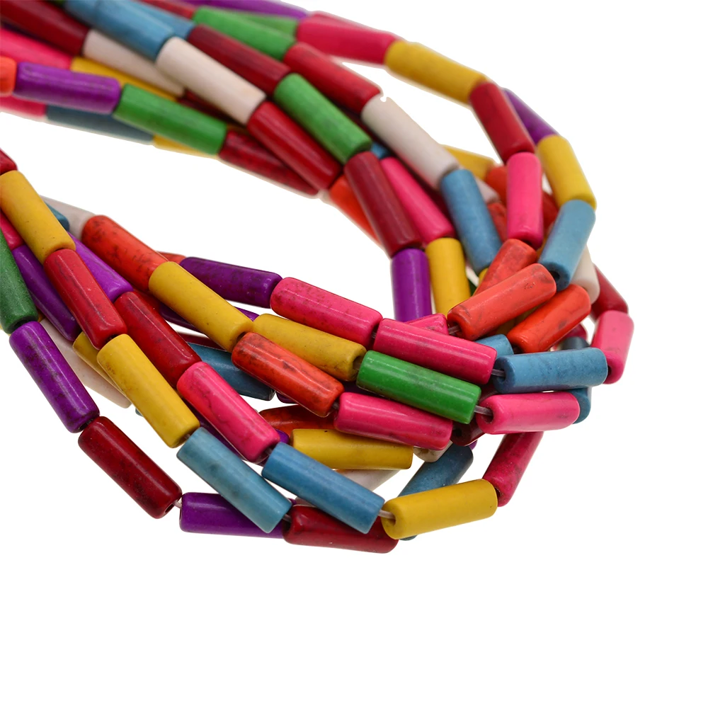 Colorful Tube / Nuggets / Turtle / Cross Natural Stone Beads Charm For Jewelry Making Loose Spacer Beads DIY Necklaces Bracelets