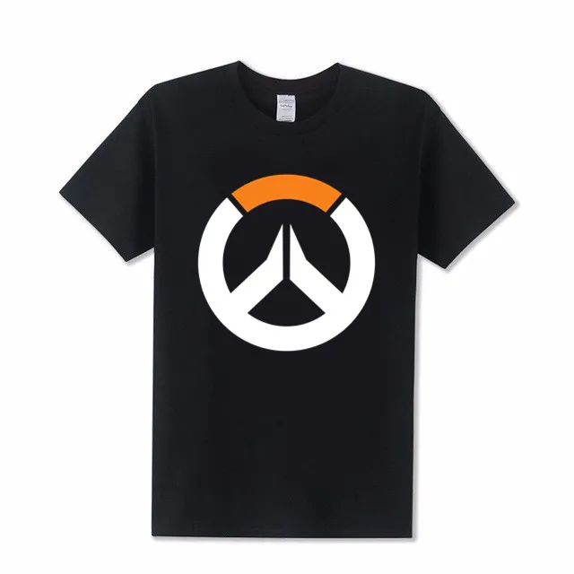 free shipping cotton print T-shirt OVERWATCH Game Logo Gamer Gaming Tshirt Tee Top Over Short-Sleeve T Shirts