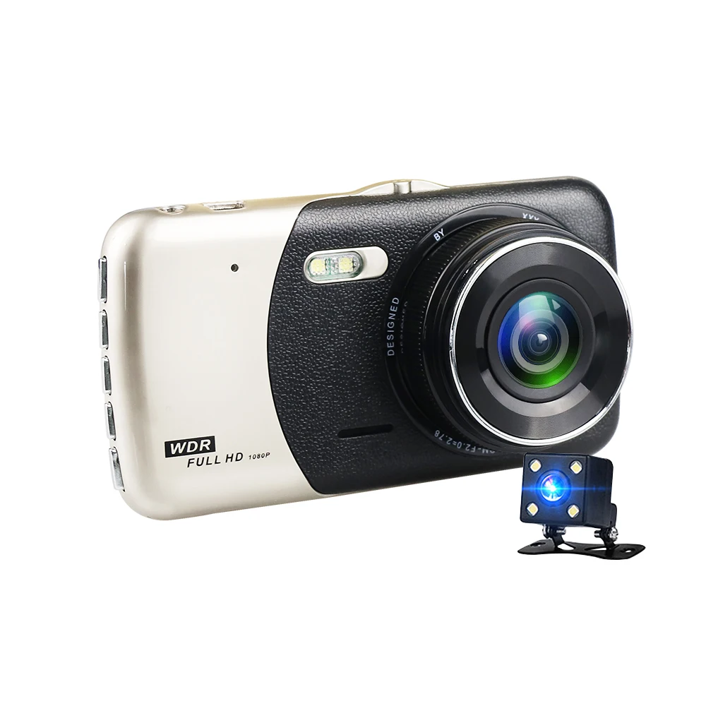Dash Cam двойной объектив автомобиль DVR камера Full HD 1080 P " ips Передний+ задний видеорегистратор ночного видения g-сенсор монитор парковки