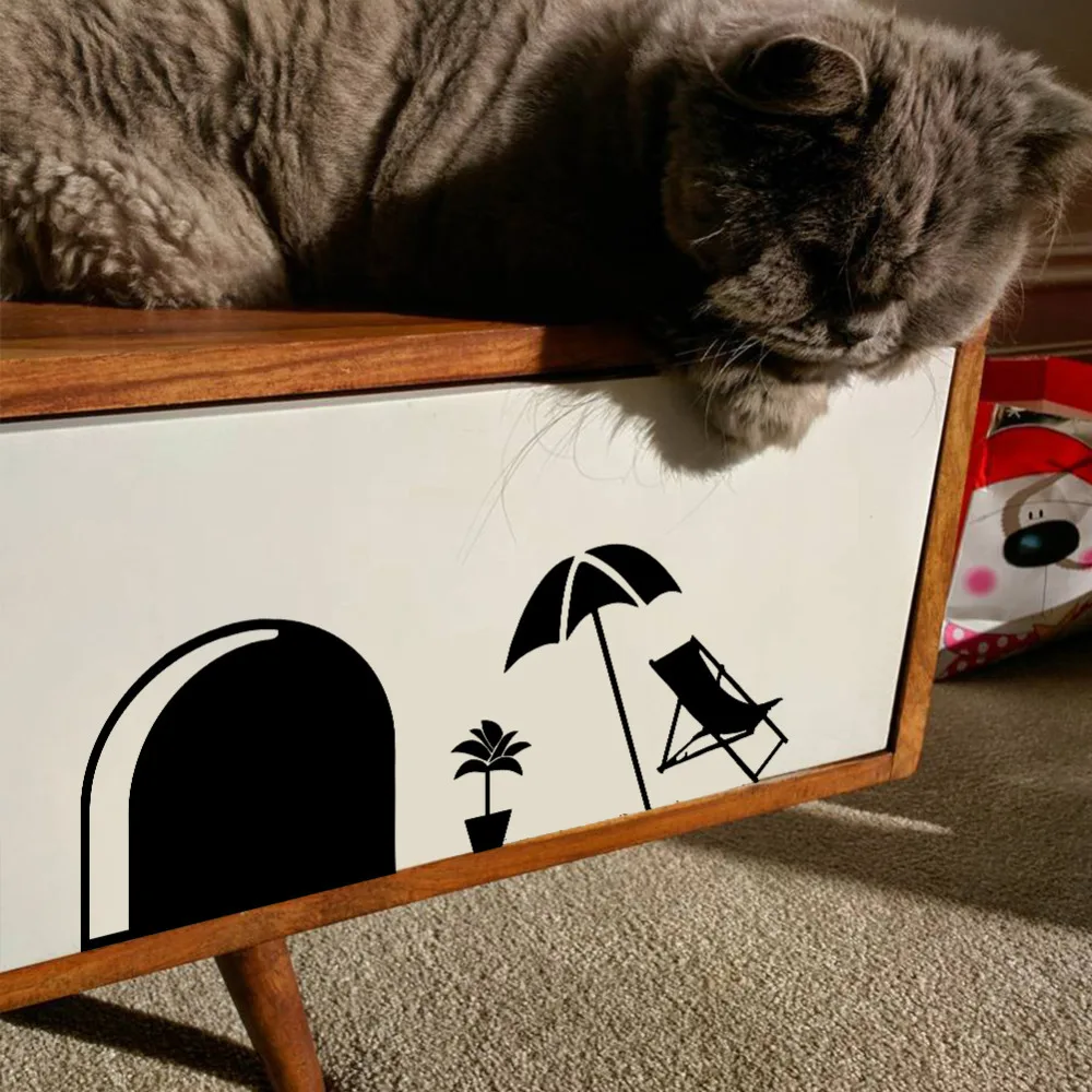 Funny Mouse Rats Hole Wall Stickers For Kids Rooms Home Decoration