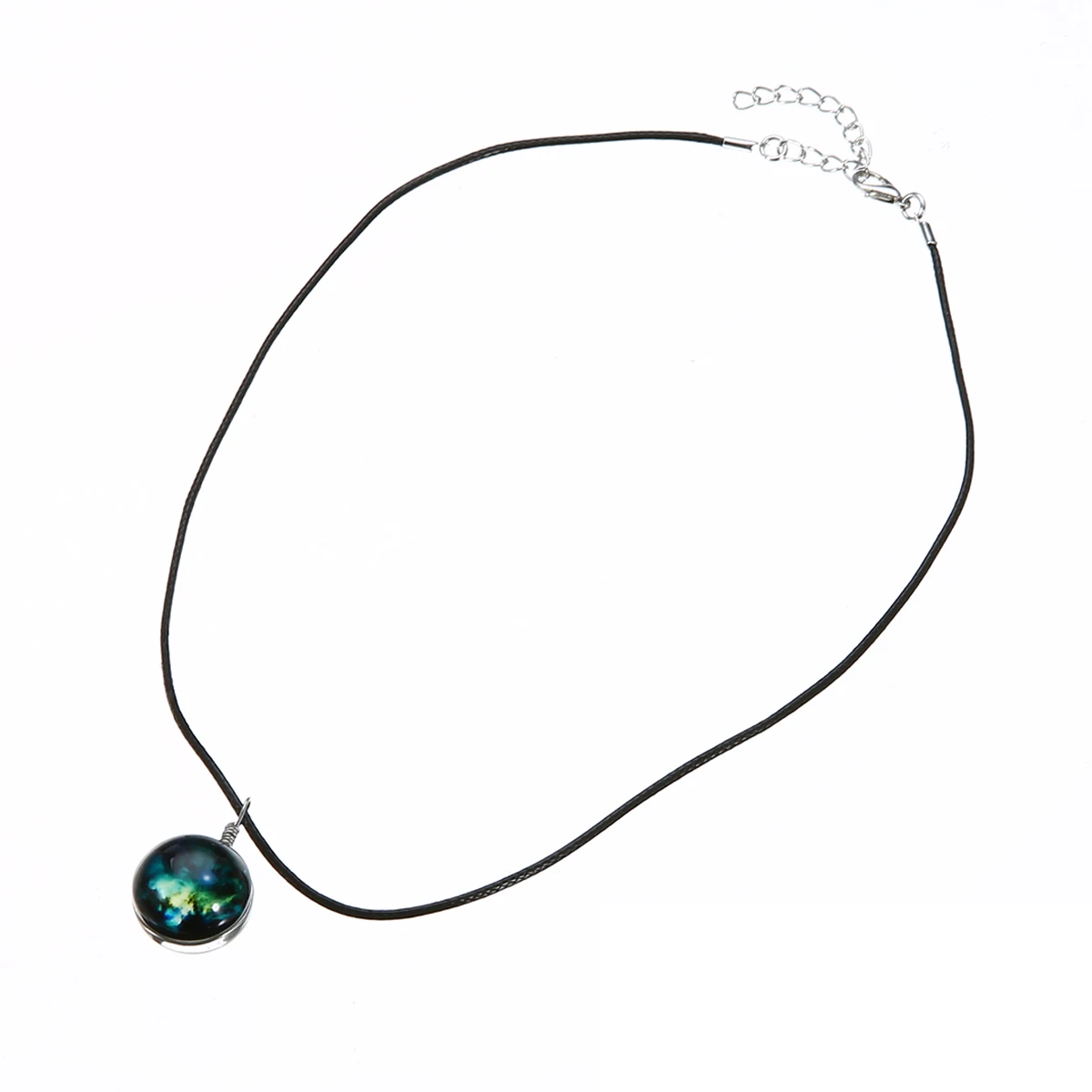 10Style Unisex Dreamy Glass Ball Necklace Shellhard Nebula Space Star Universe Galaxy Pattern Pendant Necklace Femme Jewelry