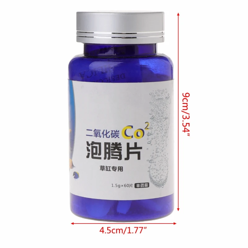 60 шт. CO2 таблетка для водорослей водный аквариум с травой растений водный лист поплавок трава, CO2 углекислый кусочек диффузор производитель