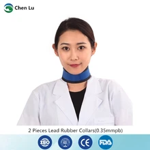 Рентгеновский защитный 2 шт. обычный стиль 0,35 mmpb свинцовый воротник защита щитовидной железа радиологический Отдел медицинские аксессуары