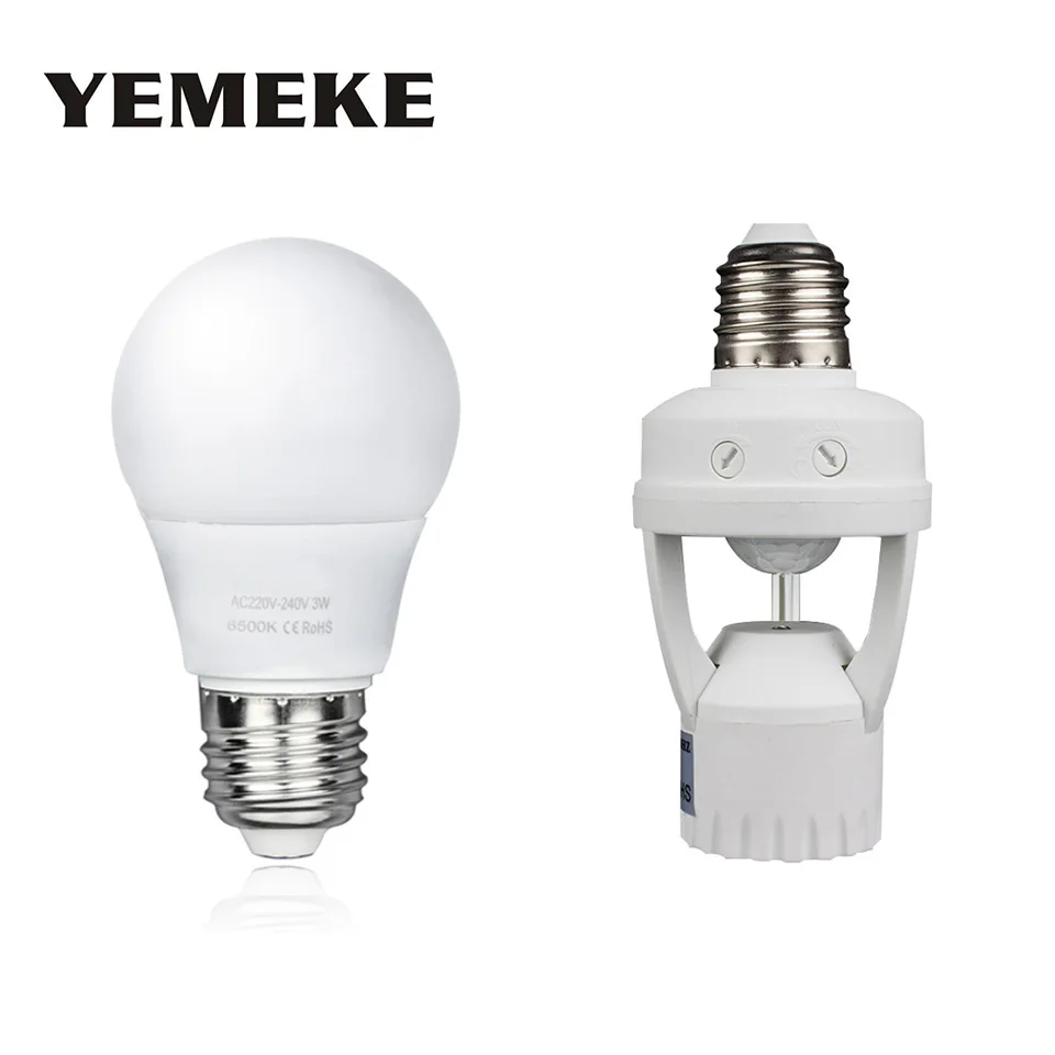 

1PCS LED Lampada PIR Induction Infrared Motion Sensor LED lamp e27 led bulb lights with motion sensor e27 lamp holder led lights