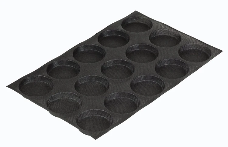 Subway demarle Silform Style Non stick Perforated Baking Mold for 4 Inch Buns 15 Molds silicone