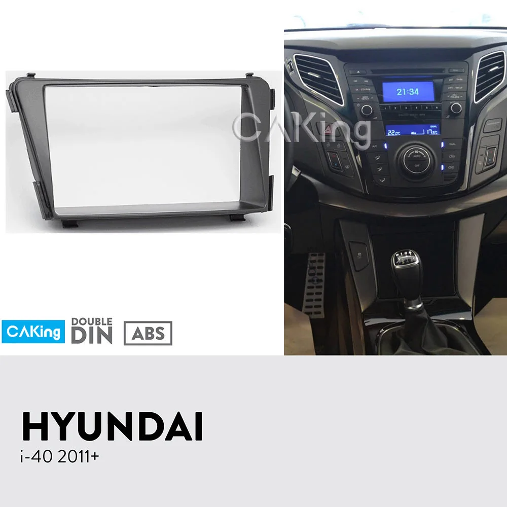 Двойной Din Автомобильный Радио панель для 2011+ HYUNDAI i-40 i40 Dash комплект установка приборная пластина крышка рамка Адаптерная рамка консоль