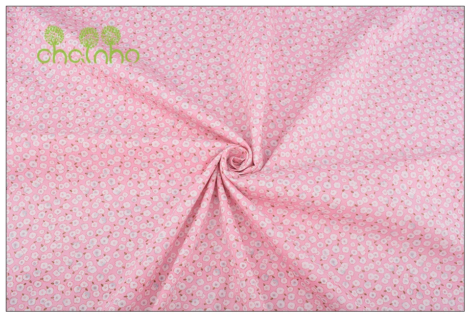 Chainho, 8 дизайнерских Маленьких Розовых цветочных серий, печатная саржевая хлопковая ткань, для поделок шитья, материал для детей и малышей, полметра