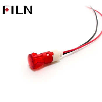 

12mm panel hole red green yellow water heater plastic 12v indicator light with 20cm cable