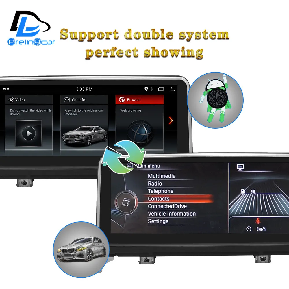 Cheap android 8.1 dvd player For BMW X5 Series E70 E71 2008-2013 years CCC CIC system auto radio gps navigation multimedia 1