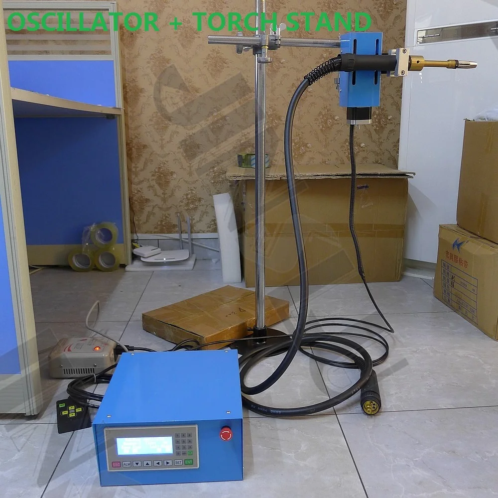 US $624.28 Torch stand Automatic Welding Oscillator Weaver PLC Controlled Motorized Mechanism Linear Type Welding Positioner Turntable