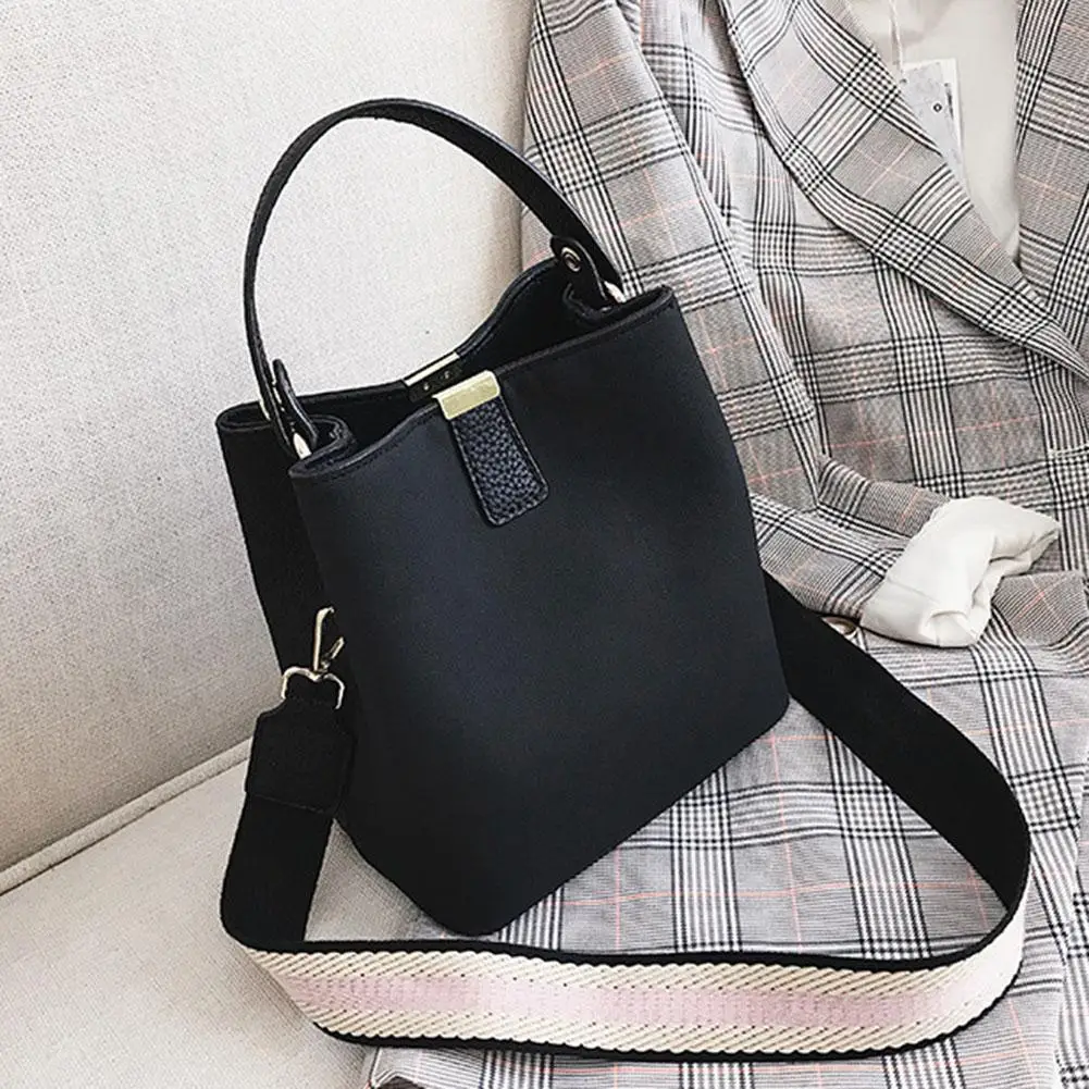  Fashion Women's Zipper Handbag Cross Body Single Wide Shoulder Strap Tote Bag 2020 lowest price top - 33046471856