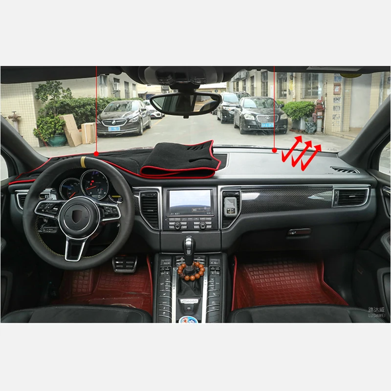 Коврик lsrtw2017 для приборной панели из полиэстера porsche cayenne macan panamera 2011 2012 2013 2014 2015 2016