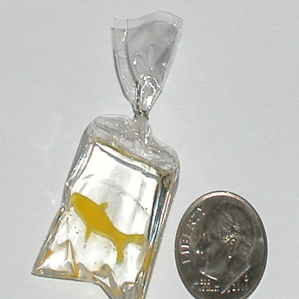 1:12 Dollhouse Miniature Transparent Bag Goldfish Doll Pet Toy Decor P Jw