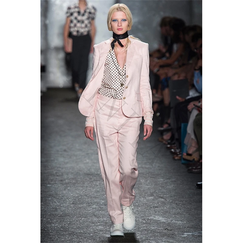Pink 2 Pieces Sets font b Womens b font Business font b Suits b font font