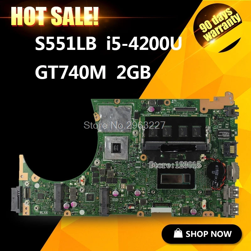 for ASUS S551LB laptop motherboard A551LB S551LN REV2.2 with i5 4200U