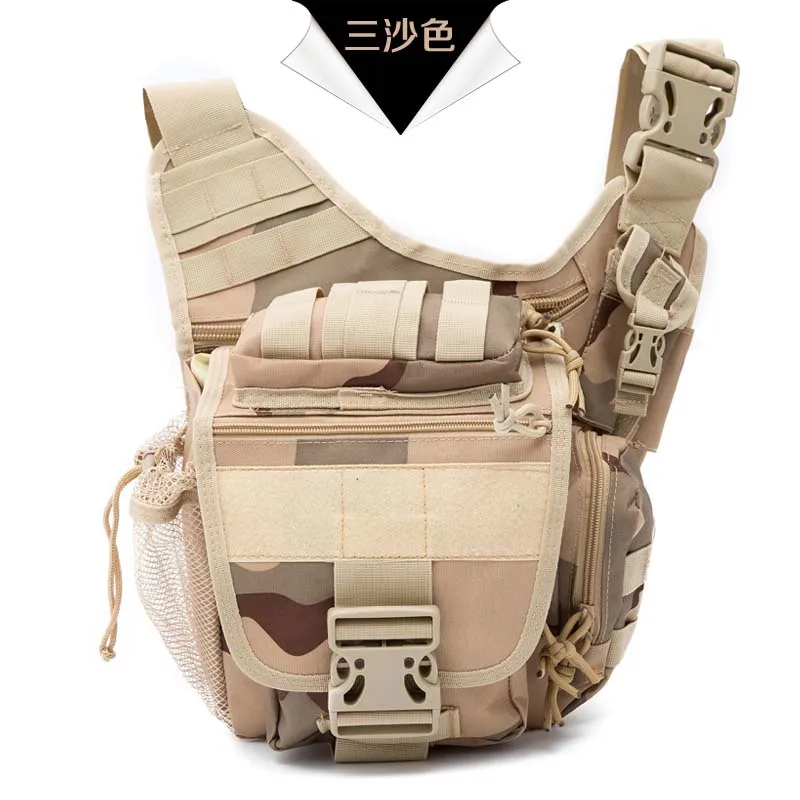 Мужская сумка через плечо в стиле милитари для отдыха, Оксфорд, многофункциональная сумка для кемпинга, путешествий, рыбалки, Мужская тактическая походная сумка - Цвет: DESERT CAMOUFLAGE