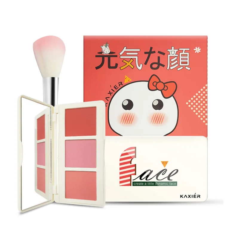 

kaxier 3 Colors Blush Make Up Bronze Blushes Powder Cosmetic Natural Base Makeup Highlighter