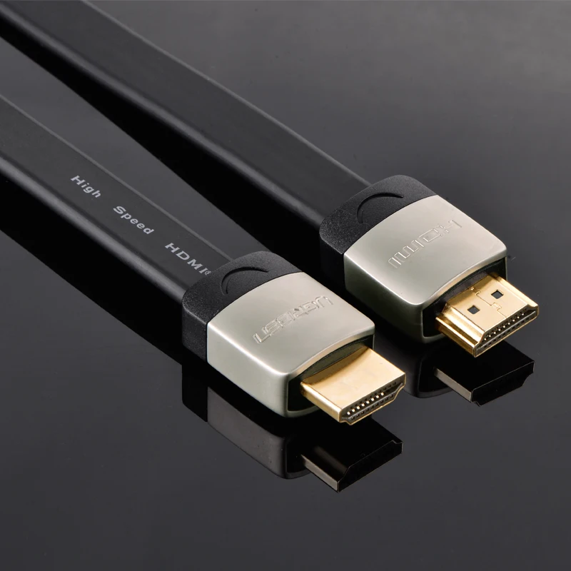 Ugreen HDMI плоский кабель с металлической головкой 1 м 2 м 3 м Папа-папа 1,4 в 3D 1080P Кабо HDMI для ПК HDTV PS3 Xbox appletv