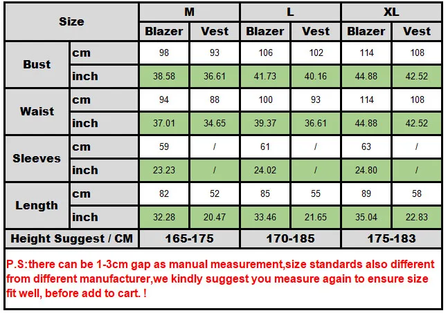 vest size
