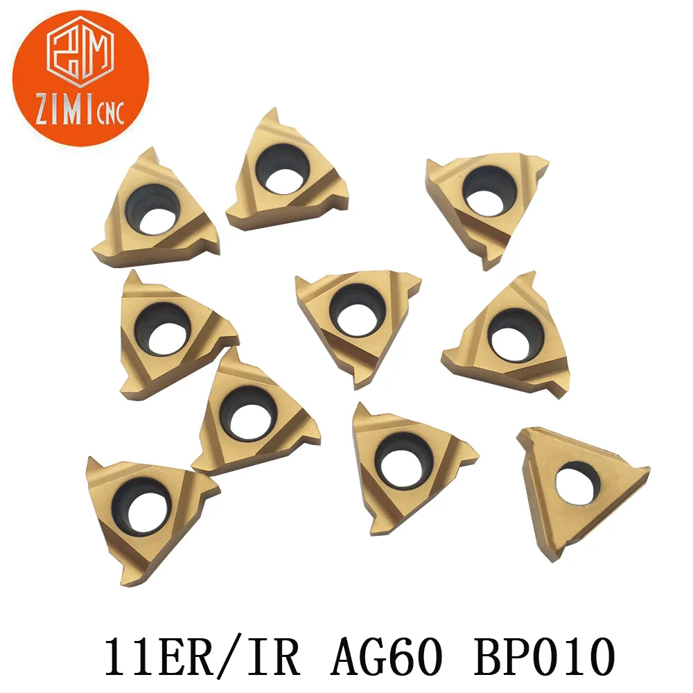 10Pcs 1//4/'/' 11ER A60 Carbide Inserts For Lathe CNC Blade Cutting Turning Tool