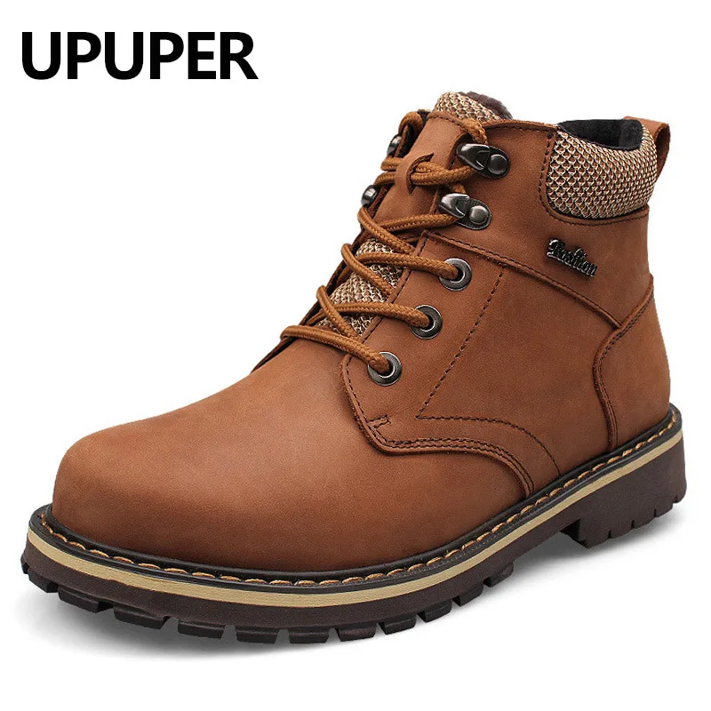 

Big Size:37-50 Winter Genuine Leather Men Boots Winter Warm Men Shoes Ankle Boots Natural Leather Hombre Botas Bottes Hommes
